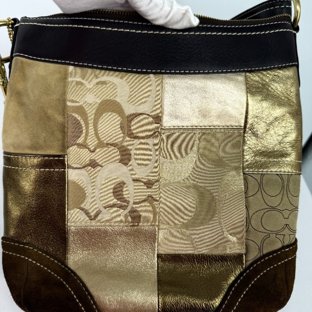 Coach Patchwork Hobo Brown - Picture 2 of 12